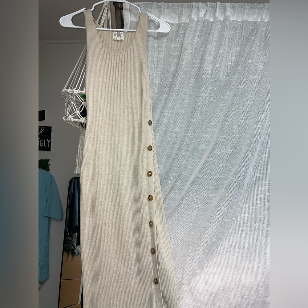 Knitted slit dress